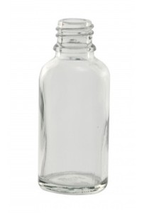 Pudele no caurspīdīga stikla, DIN-18