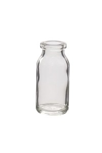 Parauga pudele, no caurspīdīga stikla