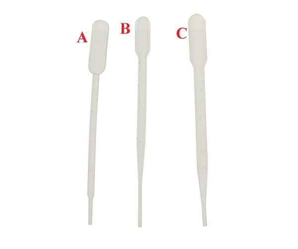 Pastēra pipetes - plastmasas, ar gradāciju, nesterilas